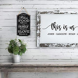 Bless Our Family Food Love Sign by Bigtime Signs - Heart Warming Quote - Strong PVC