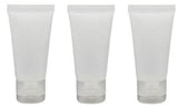 ASTRQLE 24PCS Clear Refillable Empty Plastic Squeeze Soft Tubes Bottle Sample Packing Jars Makeup Container for Body Lotion Shower Gel Shampoo Cleanser (100ml / 3.4oz)