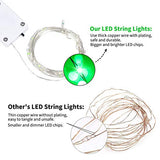 St. Patrick's Day 12 Pack Led Fairy Lights Battery Operated String Lights Waterproof Silver