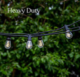 Brightech Ambience Pro - Weatherproof, Solar Power Outdoor String Lights - 27 Ft
