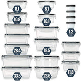 Fullstar Food Storage Containers with Lids - Plastic Food Containers with Lids