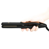JINRI 2 in 1 Travel Hair Straightener and Curler Flat Iron Curling Iron with Adjustable Digital Temp,Dual Voltage,Silver