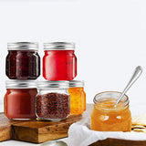 [Newest Superb Version]EAXCK 8 oz Mason Jars with Lids and Bands 6 PACK,Wide