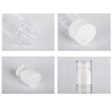 100ML / 3.4oz 3Pcs Transparent Ounce Empty PS Plastic Airless Vacuum Pump Press Bottle Jar Pot Vial Container For Cosmetic Makeup Serums Cream Lotion Travel Toiletries Liquid Toner Sample