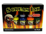 Scream Tattoo Ink 10-pack Set 1-oz Bottles -Tattoo Supplies-