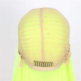 Sapphirewigs Straight Wigs Middle Part Silk Straight Hair Glueless Wigs for Black Women Synthetic Long Heat Resistant Fiber Neon Green Hair Wig Daily and Cosplay Wear