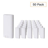 Goege Empty Plastic Oval Deodorant Containers Lip Balm Tubes with Lid Caps 15ML for Lipstick, Crayon,chapstick,homemade Lip Balm,BPA Free (50 Pcs)