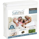 SafeRest Twin Size Premium Hypoallergenic Waterproof Mattress Protector - Vinyl Free