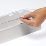 mDesign Stackable Box Bathroom Vanity Countertop Storage Hair Accessory Organizer Box with Hinged Lid for Makeup, Beauty, Hair, Nail Supplies - 2 Pack - Clear/Light Gray