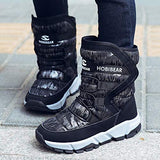 GUBARUN Boys Snow Boots Kids Outdoor Warm Shoes Waterproof (Black1, 5.5)