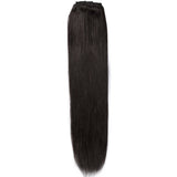 12 inch 75g Clip in Hair Extensions Human Hair 100% Double Drawn Human Hair Extensions 8 Pieces Thick To The End #1B Natural Black