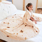 CASOFU Burritos Blanket, Double Sided Giant Flour Tortilla Throw Blanket, Novelty Tortilla