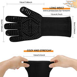BBQ Gloves 1472°F Extreme Heat Resistant Ov Grill Gloves Heat Proof/Fireproof Gloves