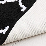 Carvapet 2 Pieces Microfiber Moroccan Trellis Non-Slip Soft Kitchen Mat Bath Rug
