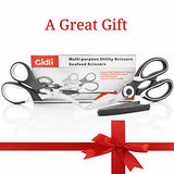 Kitchen Shears by Gidli - Lifetime Replacement Warranty- Includes Seafood Scissors