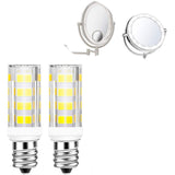 2Pack LED Makeup Mirror Bulb Replacement for Cosmetic Vanity Makeup Mirror with Single Double Sided Lighted Magnification | Dryer Drum Light (Daylight White)