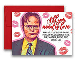 The Office Love Valentine's Day Anniversary Dwight Schrute All You Need is Love Greeting