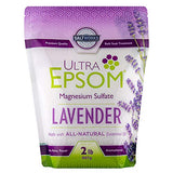 SaltWorks Ultra Epsom Bath Salt Bag, Translucent to White Crystals Lavender 32 Ounce