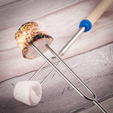 Ajmyonsp Marshmallow Roasting Sticks with Wooden Handle Extendable Forks Set