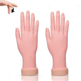 2PCS Practice Hand for Acrylic Nails Bendable Hand Display Soft Prosthetic Manicure Practice Set for Nail Art Beginners (Right Hand2)