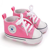 Save Beautiful Baby Girls Boys Canvas Sneakers Soft Sole High-Top Ankle Infant