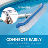 Swimming Pool Wall & Tile Brush ,18" Polished Aluminum Back Cleaning Brush Head