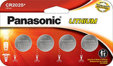 Panasonic CR2025 3.0 Volt Long Lasting Lithium Coin Cell Batteries