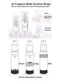 【US Stock】 1.7oz/50ml Clear Airless Pump Bottles Vacuum Dispensing Fine Mist Sprayer Refillable Liquid/Lotion Container, 48