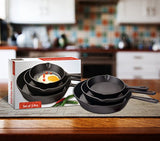 Utopia Kitchen Pre-Seasoned Cast Iron Skillet Set 3-Piece - 6 Inch, 8 Inch and 10 Inch