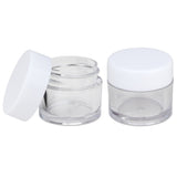 Beauticom High-Graded Quality 7 Grams/7 ML (Quantity: 48 Packs) Thick Wall Crystal Clear Plastic LEAK-PROOF Jars Container with White Lids for Cosmetic, Lip Balm, Lip Gloss, Creams, Lotions, Liquids