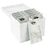 10 Layers Acrylic Eyelash Storage Box, Grafting Eye Lashes Extension Close-Packed Display, Makeup Organizer False Eyelashes Glue Pallet Holder, Eyelash Box Extension Tool (Marble)