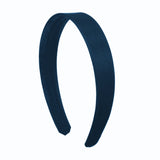 Navy 1 Inch Satin Hard Headband (Set of 12)