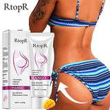 RtopR Mango Butt Cream - Buttocks Bigger for Women, Shape Bubble Hip, Lift Bum - Smooth Sleek Ass, Firm Skin, Milky White, (1.4 OZ)
