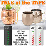 Moscow Mule Copper Mugs - Set of 4 - 100% HANDCRAFTED - Food Safe Pure Solid