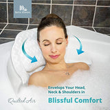 Luxurious Bath Pillow for Women & Men :: Ergonomic Bathtub Cushion for Neck, Head