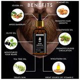 Beard Growth Oil by THE REAL MAN. Men's Mustache & Beard Growth Oil,100% Natural & Organic, Conditioner & Softener for Men,50ml (1.69oz). Beard Care With Best Beard Oil - For Best Beard Look