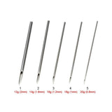 Ear Nose Piercing Needles-Unihubys 50 Pcs Piercing Needles Mixed Sizes 12G 14G 16G 18G and 20G Disposable Packaging Body Piercing Needles for Piercing Kits Piercing Supplies (50pcs)