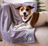 Dog Blanket Personalized New Puppy Pet Gift with Name
