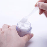 24PCS 15 Gram 15ml 0.5oz Refillable White Plastic Screw Cap Lid with Clear Base Empty Plastic Sample Container Jars for Cosmetic Make Up Cream Lotion Eye Shadow Nails Powder Gems Jewelry