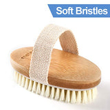 Dry Brush, 2 Pack Dry Brushing Body Brush with Soft and Stiff Natural Bristles