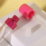 RONRONS 15 Pieces 8ml/0.27oz Round Lipstick Refillable Container with Ring Cosmetic Toiletry Empty Plastic Lip Gloss Tubes Lip Balm Bottle Lip Glaze Makeup Tool for DIY Sample Vials Liquid, Rose Red