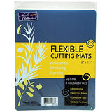 Flexible Plastic Cutting Board Mats set, Colorful Kitchen Cutting Board Set of 3