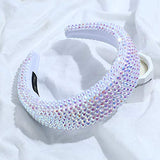 Sparkling Padded Rhinestone Headband Chunky Crystal Party Hairband Women Wide Bejeweled Hair Headband Fashion Hair Accessories