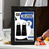 Utopia Kitchen Adjustable Bib Apron with 2 Pockets - Adjustable Neck Strap