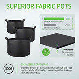 VIVOSUN 5-Pack 1 Gallon Grow Bags Heavy Duty Thickened Nonwoven Fabric Pots