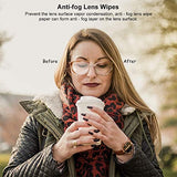 Alibeiss Anti-Fog Lens Wipes Pre-Moistened Anti-Fog Wipes,6" X 5",for Eye Glasses