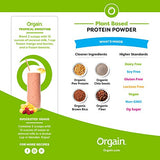 Orgain Organic Plant Based Protein Powder Travel Pack, Vanilla Bean - Vegan, Low Net