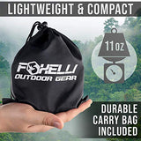 Foxelli Hammock Straps XL – Camping Hammock Tree Straps Set (2 Straps & Carrying