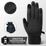 Winter Gloves for Men，Waterproof Thermal Gloves Cold Weather Running Gloves