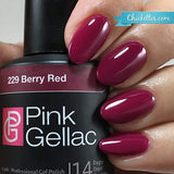 Pink Gellac 229 Berry Red UV/LED Gel Nail Polish